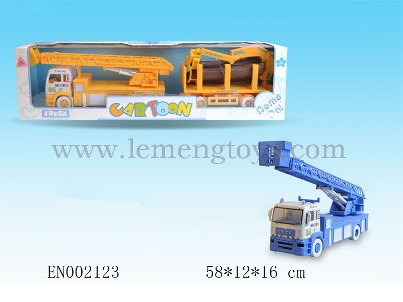 EN002123
Sliding container fire truck dragging timber car