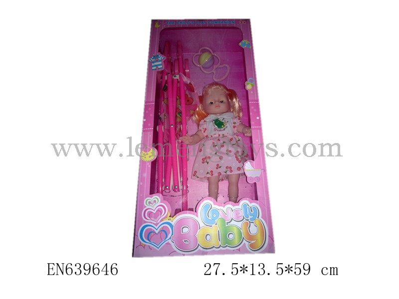 EN639646
14-inch doll clothes cotton body multicolor mixed assembly of plastic carts